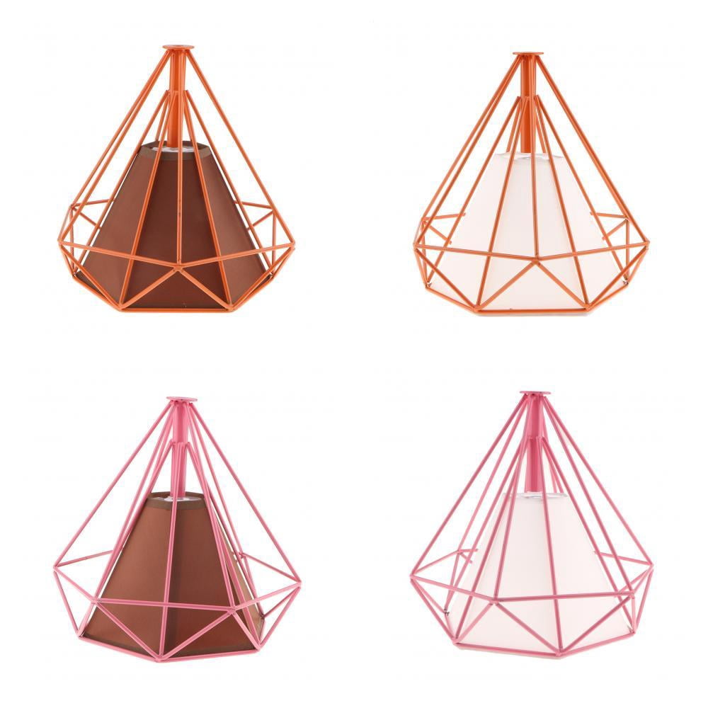 EHJRE Fabric Lampshade Chandelier -jourss Cage Luminaire Luminaire , Type 1 - Orange, as Described