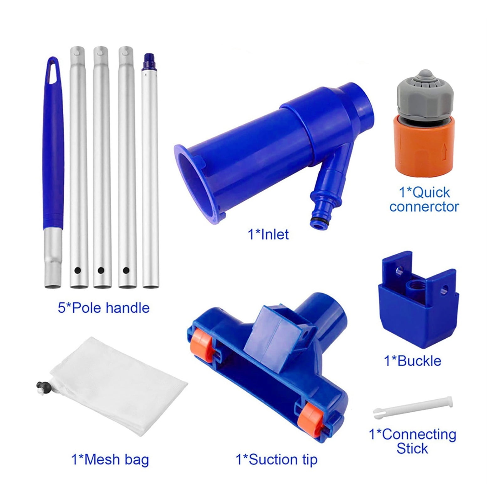1 Set Portable Swimming Pool Vacuum Cleaner Cleaning Tools Suction Head Pool Pond Fountains Spa Pool Vacuum Brush Cleaner ,Great Suction Power