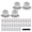 Chrome, variant on Chrome Semi Truck Hub Cover Wheel Set Rear 33mm Nut Covers Spiked Removable caps