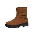 thumbnail image 1 of Bottes d'Hiver pour Femmes Hauteur Cheville Talon Épais Talon Bas pour Usage Extérieur Intérieur Décontracté, 1 of 9