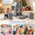 thumbnail image 6 of 14Pcs Kids Play Couch, Caveen Baby Playroom Furniture Convertible Foam and Floor Cushion for Toddler,Gray, 6 of 10
