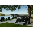 thumbnail image 6 of Nifao Giant Aluminum Hippopotamus Statue with Open Mouth Display – Garden Outdoor Decor Sculpture, 61"L x 32"W x 32"H, 6 of 12