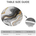 thumbnail image 6 of Gray White Gold Marble Pattern Round Fitted Tablecloth with Elastic Edge,Dining Table Cover Waterproof,Outdoor Round Tablecloth for Camping,Dining,Indoor and Outdoor, 6 of 7