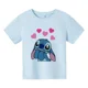 thumbnail image 3 of Nueva camiseta de algodón de Lilo & Stitch para niños, camisetas de manga corta de verano a la moda con dibujos animados para niños y niñas, 3 of 5