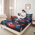 thumbnail image 4 of Castle Fairy Car Twin Sheet Sets for Kids Children Teens,Speed Sport Bedding, 4 of 7