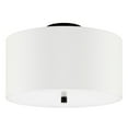 thumbnail image 5 of Evelyn&Zoe Ellis 16" Flush Mount with Fabric Shade in Matte Black/White, 5 of 5