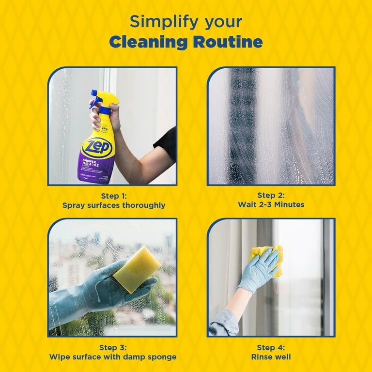 Zep, Shower Tub Tile Cleaner, ZUSTT32PF4, 32 oz case of 4