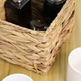 thumbnail image 4 of 1pcs Water Hyacinth Wicker Storage Baskets, Pantry Baskets Kitchen Organizers,Hand-Woven Baskets， 3-Section Wicker Baskets For Shelves（23*10*13CM）, 4 of 4