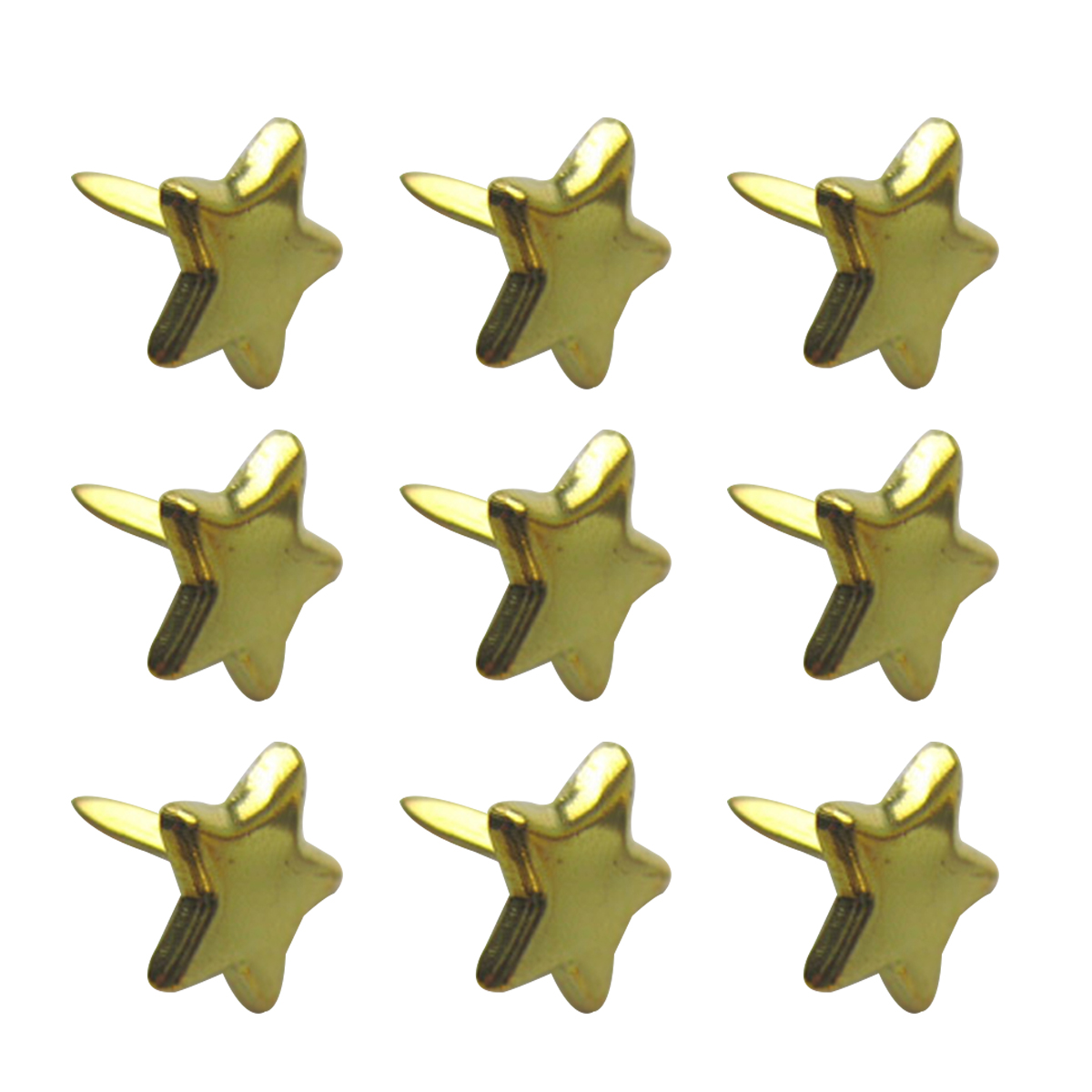 200pcs 14mm Star Brads Scrapbooking Embellishment Fastener Brads Metal