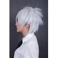 thumbnail image 4 of Peluca de cosplay COSPLAZA corta blanca para fiesta de Halloween, 4 of 7