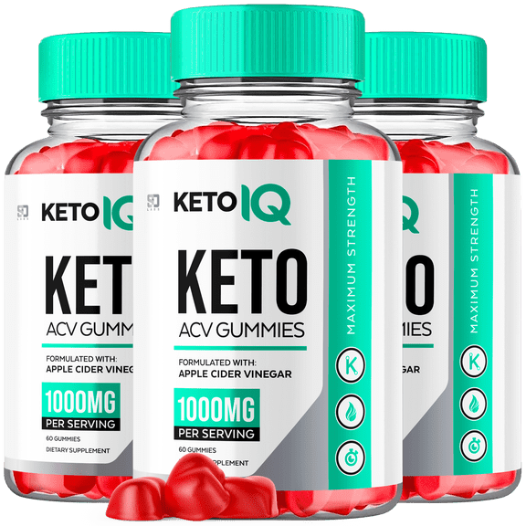 (3 Pack) Keto IQ Keto ACV Gummies - Apple Cider Vinegar Supplement for Energy & Focus - Dietary Supplement Gummies with Apple Cider Vinegar Folate Vitamin B12 B6 Beet Root (180 Gummies)