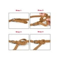 thumbnail image 4 of INSPIRE CHIC Women's Adjustable Thin Braided Rope Faux Leather Belts Khaki 24-35.8" waist, 4 of 5
