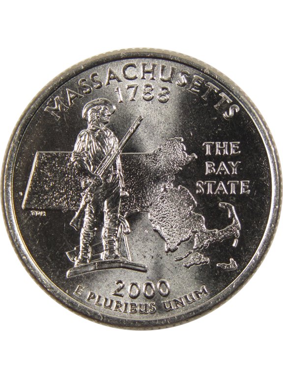 2000 D Massachusetts State Quarter BU Uncirculated Clad 25c Coin