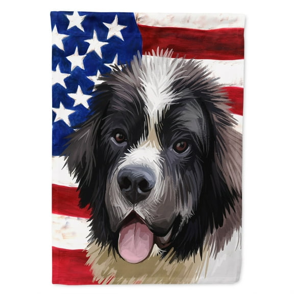 Carolines Treasures CK6604CHF Landseer American Canvas House Size Outdoor-Flags, Multicolor