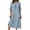 Blue1, variant on .Women's V Neck Flutter Short Sleeve Loose A-Line Midi Dress, Casual Flow Solid Color Swing Dress with Multi Colors.Black2.XL