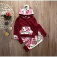 thumbnail image 2 of Qiylii Girls Boys 2 Pcs Floral Outfit, Long Sleeve Hooded Tops + Floral Pants, 2 of 7
