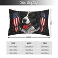 thumbnail image 2 of Salouo Independence Day Collie Pattern Pillow Cases,1PC Pillow Covers with Envelope Closure Decorative Pillow Case for Bed Couch,Pillows Not Included-14"x20", 2 of 6