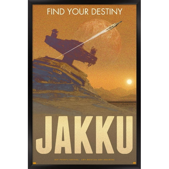 Star Wars: Jakku - Find Your Destiny by Russell Walks Wall Poster, 22.375" x 34" Framed