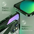 thumbnail image 4 of Crystal Clear Case for iPhone 13 Mini, [Not Yellowing] [Camera Protection] [Military Grade Drop Tested] Transparent Shockproof Protective Phone Case Soft Silicone Slim Cover, 5.4", Deep Green, 4 of 17
