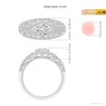 thumbnail image 4 of ANGARA Natural Diamond Filigree Engagement Ring in 14K White Gold for Women (Size-5.3mm| Color-H| Clarity-SI2) | April Birthstone, Anniversary, Jewelry Gift for Women | Natural Diamond Ring, 4 of 9