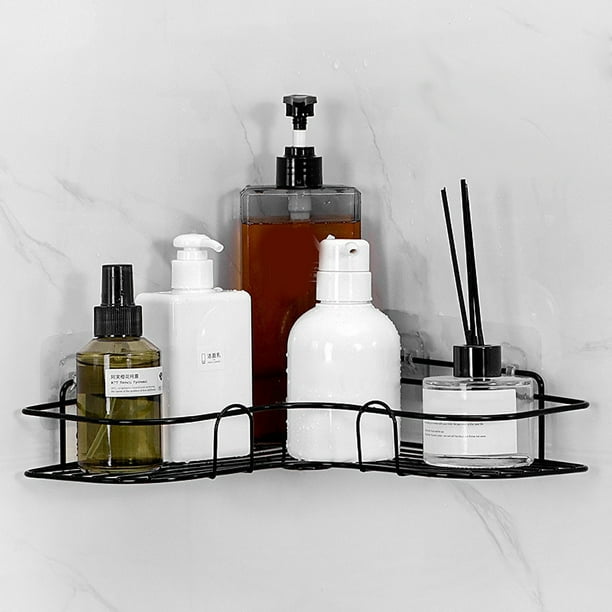 Bathroom Shelf Punch Free Wall Mounted Floating Storage Rack Corner