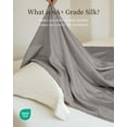 thumbnail image 2 of THXSILK Luxury Mulberry Silk Blanket, 100% Natural Long Strand Silk Filled Comforter, Silk Duvet for Spring Summer Fall & Winter Blanket, All Seasons, Twin Size(53"x70"), Light Gray, 2 of 9