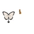 thumbnail image 1 of Reloj De Pared Acrílico Con Forma De Mariposa Para Oficina, Comedor, Habitación Infantil, Casa De Campo Con Estatua De Gato, Adorno De Resina Coleccionable Para Escritorio, Escultura De, 1 of 8