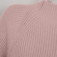 thumbnail image 5 of NARABB Women's Sweater Dress Knit Fold Solid Dress Shoulder Short Sleeve Dress, 5 of 7
