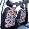 thumbnail image 2 of blue record rock Skull Mats Back Seat Protectors, Car Seat Protector Vehicle Organizers Waterproof Cover Back Seat Cover for Kids with 3 Storage Pockets 2 Pack, 2 of 5