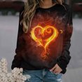 thumbnail image 2 of Sudadera vintage divertida de manga larga con cuello redondo y estampado de amor para el día de San Valentín para mujer Fridja  hkj1188, 2 of 6