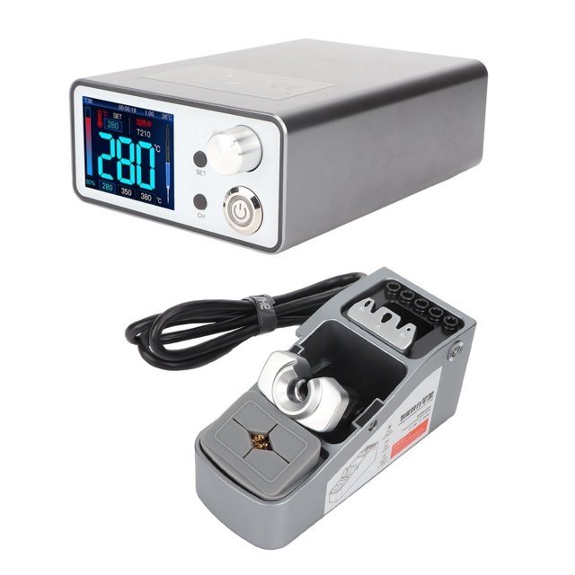 Kit d'Outils pour Station de Soudure Intelligente, Chauffage Rapide 96W T210 Poignée, pour Réparation, avec Affichage Couleur 2.4 Po, Compensation de Puissance Intelligente et Design Antistatique, pour Usage Industriel