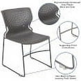 thumbnail image 6 of BizChair HERCULES Series 5 Pack 661 lb. Capacity Gray Full Back Stack Chair with Black Powder Coated Frame, 6 of 16