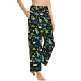 thumbnail image 2 of Naloa Dinosaur Print Women’s Ultra-Soft Comfy Pajama Lounge Pants with Pockets & Drawstring, 2 of 8