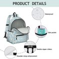 thumbnail image 4 of Unicorn and Heart Blue Pattern Cute School Backpack with Padded Back and Adjustable Shoulder Straps 13.4"x11"x4.7", 4 of 5