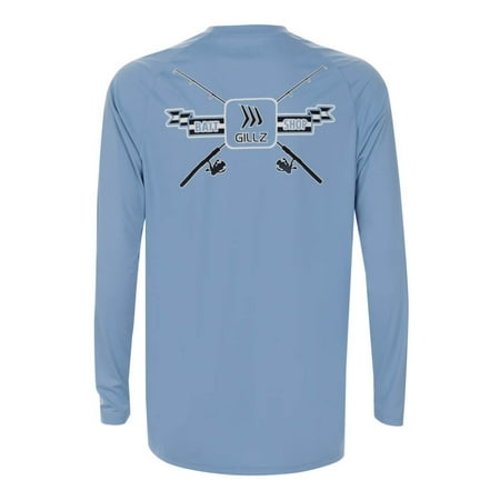 Gillz Contender Series UV Long Sleeve Fishing Shirt Powder Blue Men s