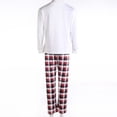 thumbnail image 4 of Qiylii Christmas Family Matching Pajamas Set Cartoon Elk T shirt Plaid Trousers, 4 of 9