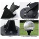 thumbnail image 4 of Luces de bola de vidrio crujiente, lámpara de césped, luces de jardín, lámpara solar, decoración al aire libre, bola de vidrio agrietada impermeable (1 pieza, 10 cm), 4 of 5