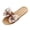 Coffee, variant on Women's Lace Bow Linen Slide Sandals Breathable Open Toe Flat Slippers Lightweight Casual Summer Walking Slides Gray Size 9.5