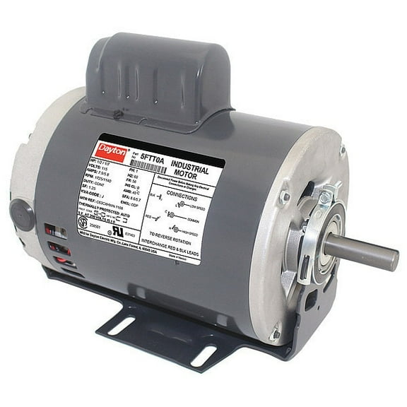 Dayton Motor,1/7, 1/2 HP,1,725/1,140 RPM,115V 5FTT0