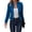 Blue, variant on Xinsrenus Women's Faux Suede Cropped Jacket Double Breasted Stand Collar Coat Fashion Vintage Blazer Jacket