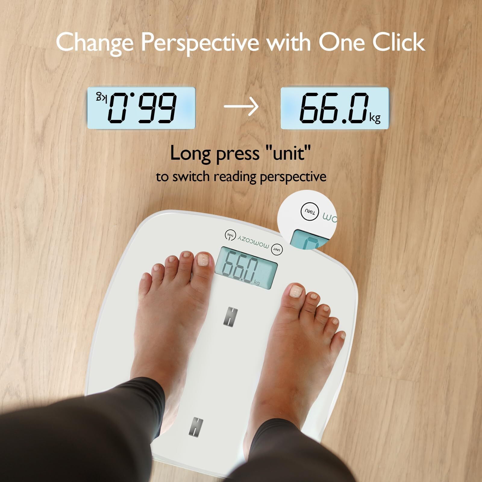 Momcozy Baby Scale,Removable Scales for Body Weight & Height Measurement,Digital LED Screen