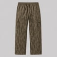 thumbnail image 3 of Men's Cargo Pants with Pockets Drawstring Long Trousers Relaxed Fit Stretch Work Pants, 3 of 5