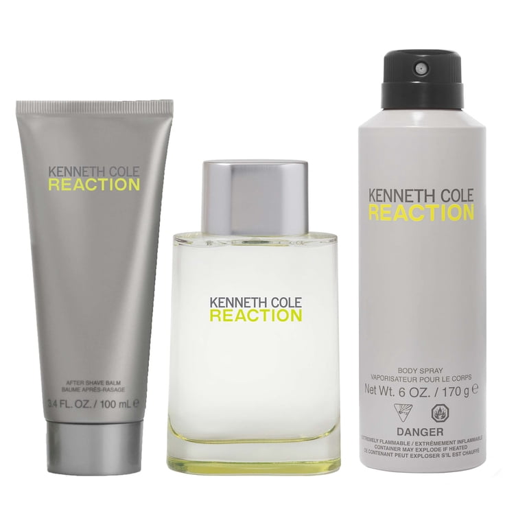 Kenneth Cole Reaction Eau de Toilette, Cologne Gift Set for Men, 3