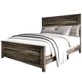 thumbnail image 4 of Home Design Racine Queen Panel Bed Frame, Brown Oak, 4 of 10