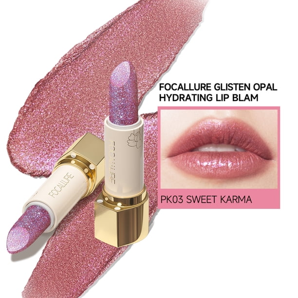 FOCALLURE-bálsamo labial con purpurina, 8 colores, brillo de labios, lápiz labial hidratante, larga duración, resistente al agua, cosméticos de maquillaje para el cuidado de los labios
