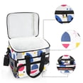 thumbnail image 6 of FORMRS Insulated Cooler Bag 24 Cans Capacity Soft Leakproof Lunch Box with Side Pockets, Blue Retro Shapes, 6 of 7