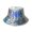 Silver, variant on Bucket Hat, Three-Dimensional Wide Brim Fisherman Hat, Waterproof Imitation Leather Cool Metallic Shine Sun Hat, Stage Performance Hat for Hip-Hop Festival Party Wear