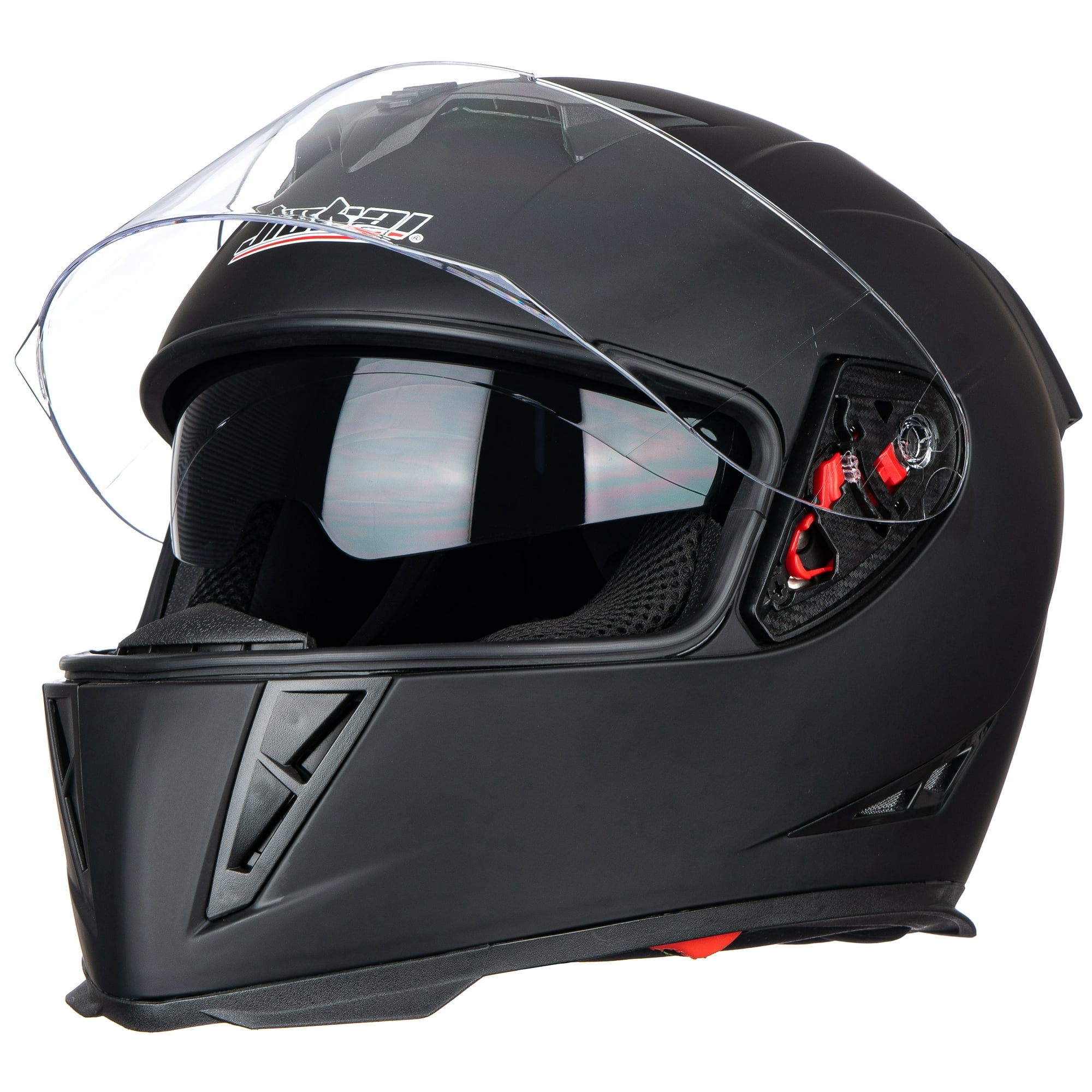 Full-Face Adult Street Motorcycle Helmet, Formwork Double Visor Helmet for Both Men and Women