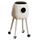 thumbnail image 3 of Innovador bote de basura alto con ruedas, contenedor de reciclaje de doble capa para espacios estrechos. Blanco, 3 of 9