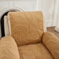 thumbnail image 5 of Yumcute Palm Leaves Velvet Plush Quilted Recliner Chair Cover Anti-Slip Super Soft Furniture Protector with Elastic Straps for Kids, Dogs, Pets Khaki 24in, 5 of 13
